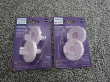 New Philips Avent Super Soothie Pacifier Pink  Lavender 0-3m 2 Pack x 2