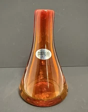 Blenko Glass Beaker Vase - Tangerine 1223