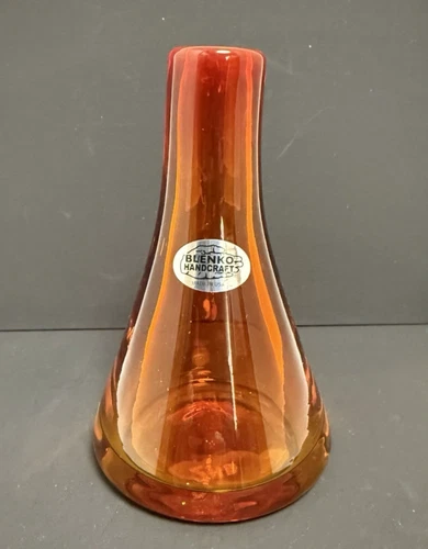 Blenko Glass Beaker Vase - Tangerine 1223