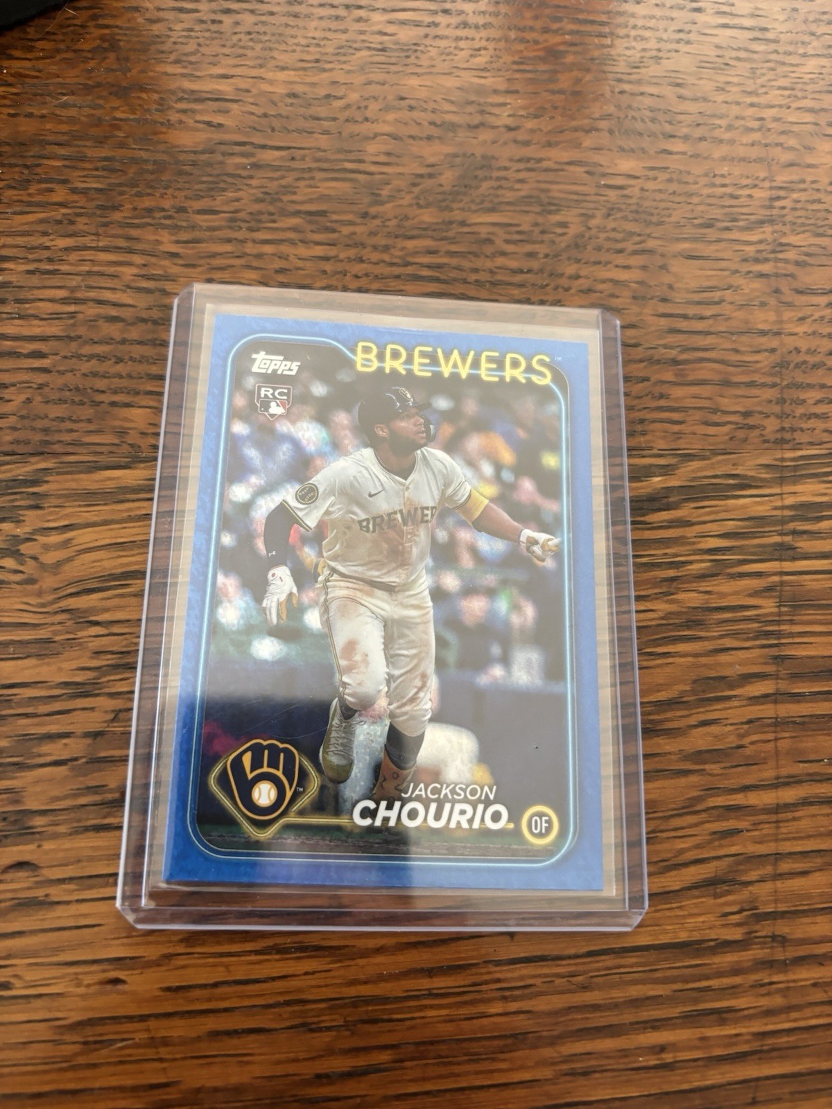2024 Topps Update Series - Jackson Chourio #US240 Blue Holo Foilboard /999 (RC)