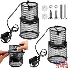 Reptile Heat Lamp Holder Kit Adjustable Safety Lighting Lizards Turtles Birds US