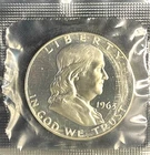 1963 Franklin Proof High Grade Cameo SILVER Half Dollar! In Original Cello!