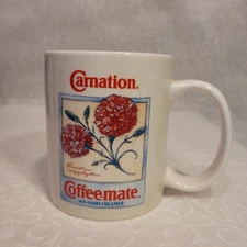 Vtg Carnation Coffee Mate Coffee Mug Cup 1993  Botanical Collector Series NOS