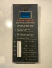 Upper Dryer Black Control Faceplate W/ Graphics Speed Queen P/N: 430902 Used 