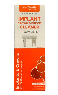 EverSmile OmniFoam Implant Crown & Bridge Cleaner + Gum Care 1.69 Oz Fresh Mint