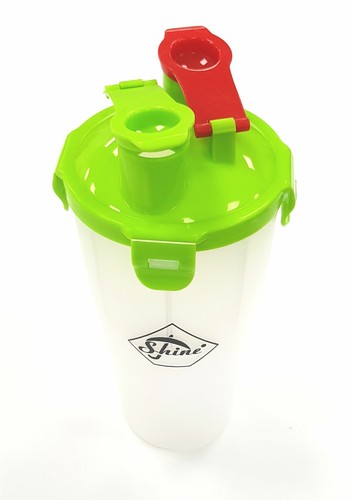 2 SECTION PROTEIN SHAKER- STORAGE COMPARTMENT GYM BOTTLE - Picture 5 of 9