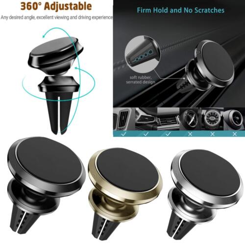 Universal Strong Magnetic In Car Phone Holder 360° Rotatable Air Vent Mount Clip - Bild 1 von 16