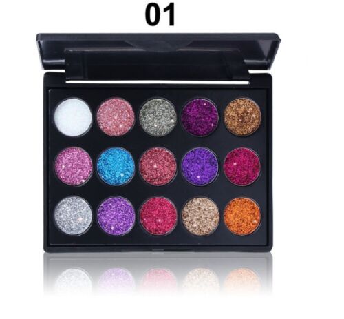 15-Color Matte & Shimmer Eyeshadow Palette – Glitter Eye Shadow Makeup Kit - Picture 3 of 16
