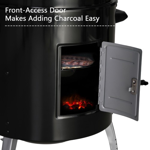 Charcoal Smoker BBQ Grill 3IN1 Outdoor Vertical Smoke Portable Meat Cooker - Picture 12 of 12