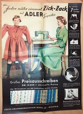 Reklame Plakat Poster Preisausschreiben 50er Original 29x22 Adler Zick Zack