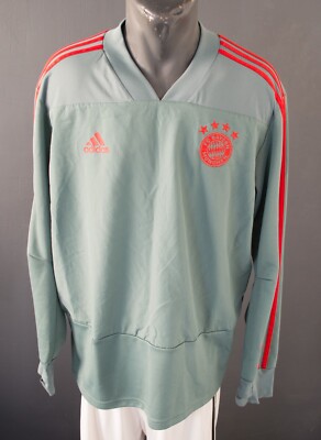 Bayern Munich Jacke 2019 Track Fußball Trainings Sweatshirt Herren Grau 2XL