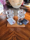 Cole & Mason 505 salt and pepper grinder set - clear acrylic mills includes Base