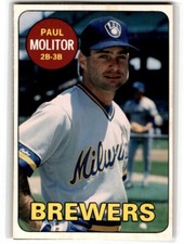 1990 Baseball Card Magazine '69 Topps Replicas Paul Molitor Milwaukee Brewers #8