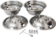 4 Ford 05-25 F450 F550 10 Lug 19.5 Wheel Simulators Rim Liner Hubcaps Covers