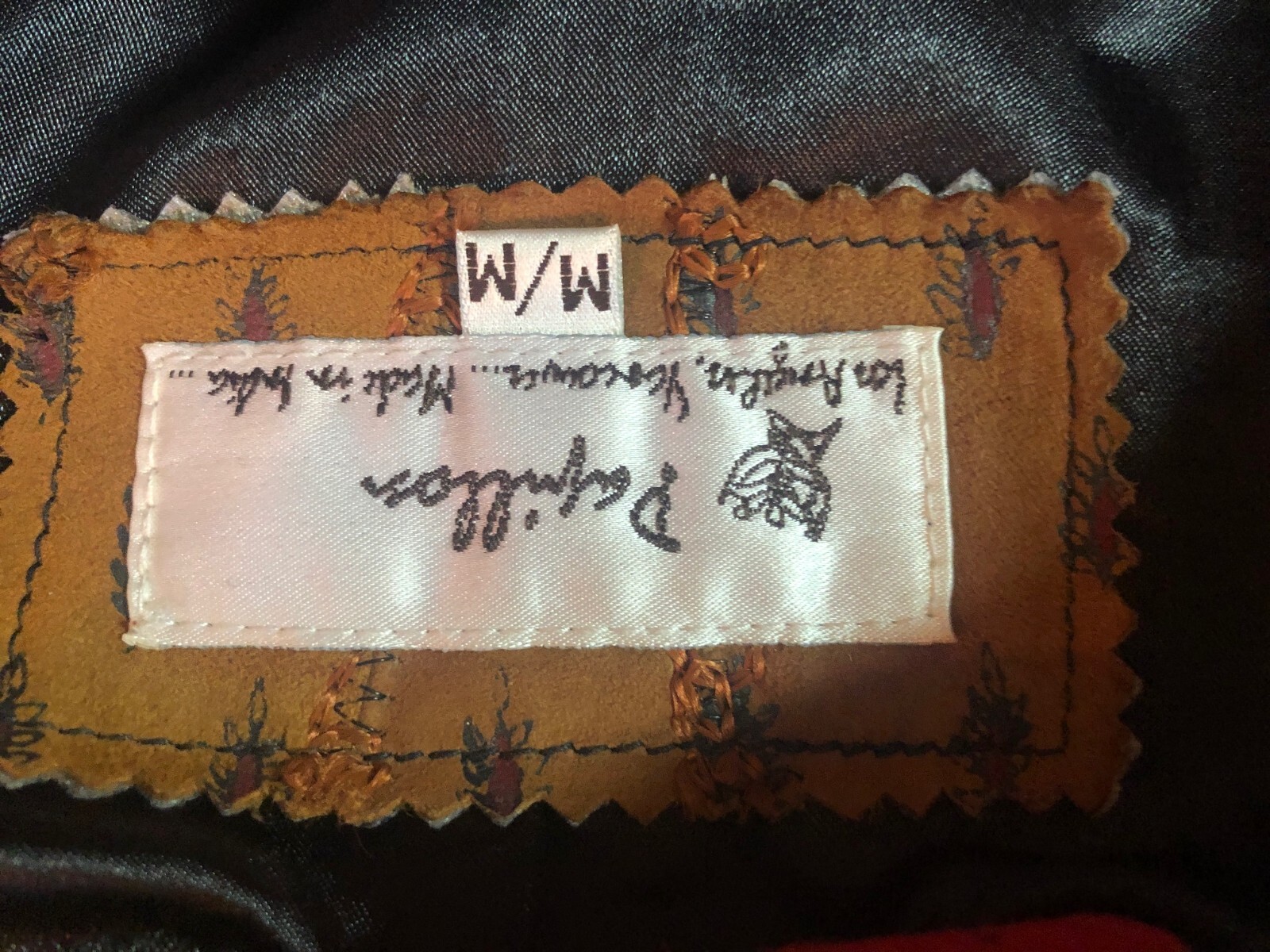 Papillon Womens  EUC Sz M Patchwork Suede Leather… - image 4