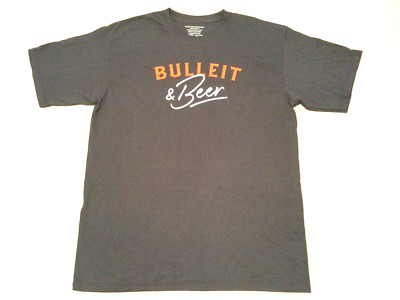 Bulleit Bourbon T-Shirt Men's Size Large ''Bulleit & Beer'' Short Sleeve