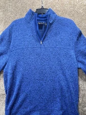 Club Room 1/4 Zip Pullover - Royal Blue - Size Large - Excellent Condition