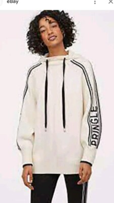 Pringle Of Scotland & H&M Women's Cream Wool Blend Hooded Sweater Size XS