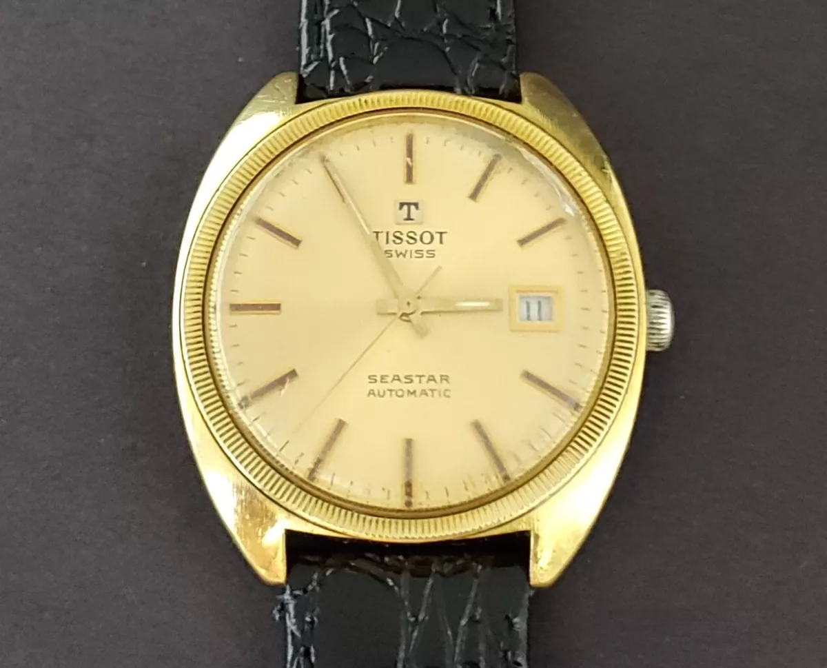 Vintage Tissot Seastar Automatic Fluted Bezel Men s Watch eBay