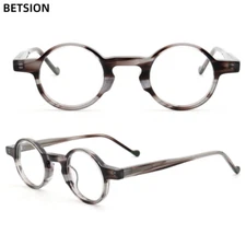 Mens Retro Round Eyeglasses Frames Womens Vintage Tortoise Reading Glasses