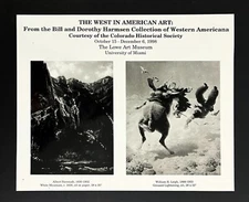 1998 American Art Exhibition Wild West Paintings Lowe Museum Miami Promo Photo