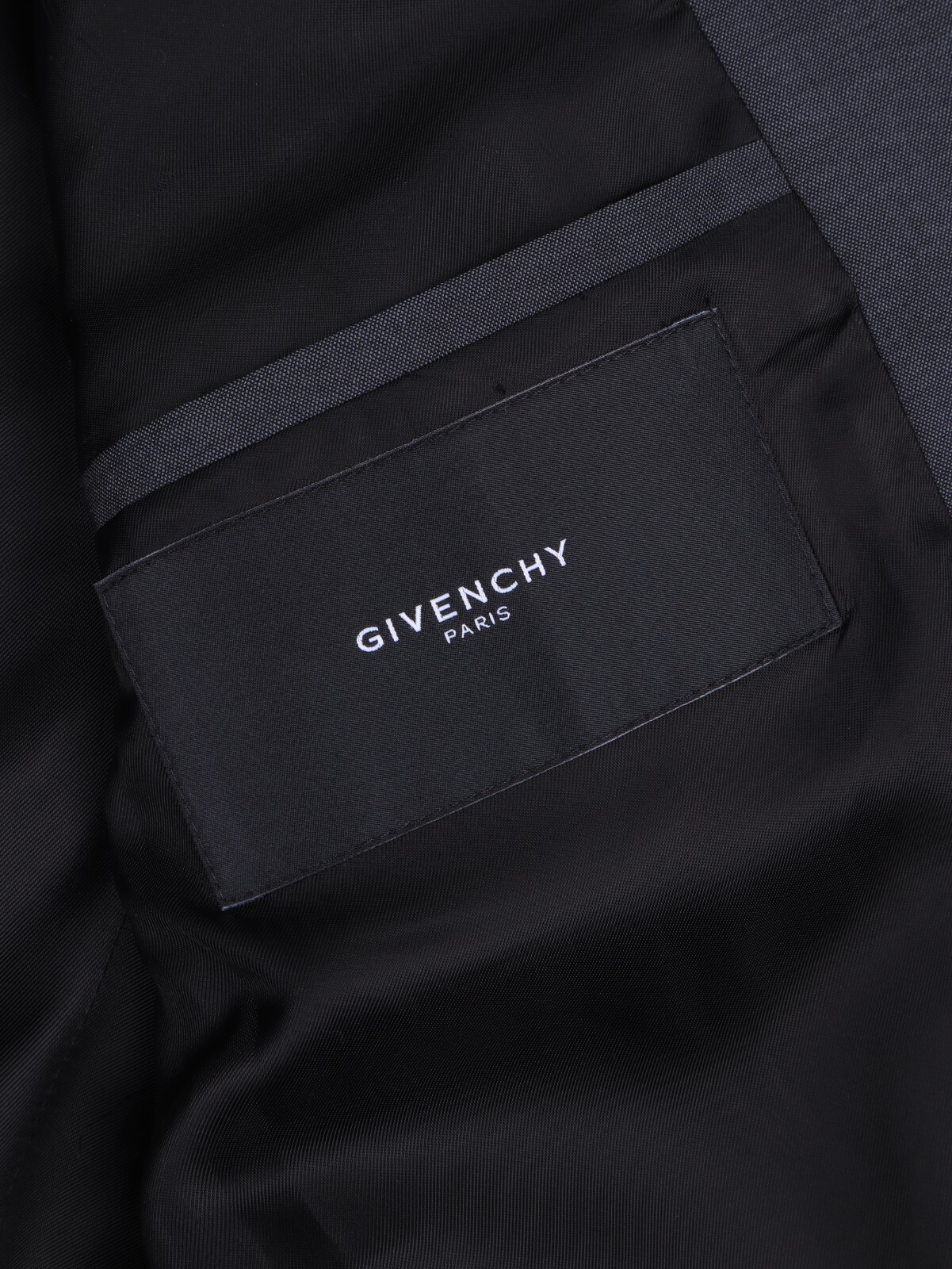 Recent Givenchy Paris Solid Grey Two Button Suit … - image 7