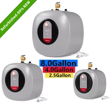 【90% NEW】2.5/4/8 Gallon Electric Mini Tank Hot Water Heater 1440W by FOGATTI