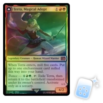 FOIL TERRA, MAGICAL ADEPT Final Fantasy FIN Magic MTG MINT