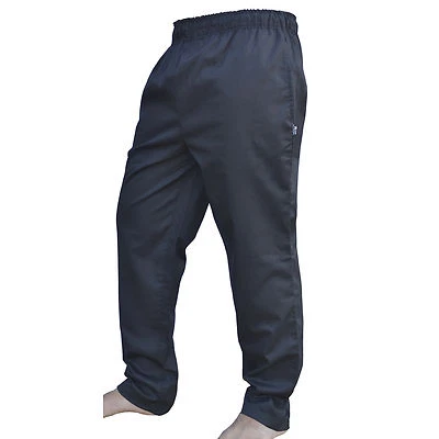 Cotton Chef Trousers Catering Work wear Kitchen Black 100% Cotton Chef Pant