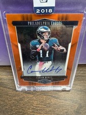 /5 Carson Wentz 2018 Panini Honors Honors Orange Prizm SSP Auto Autograph Eagles