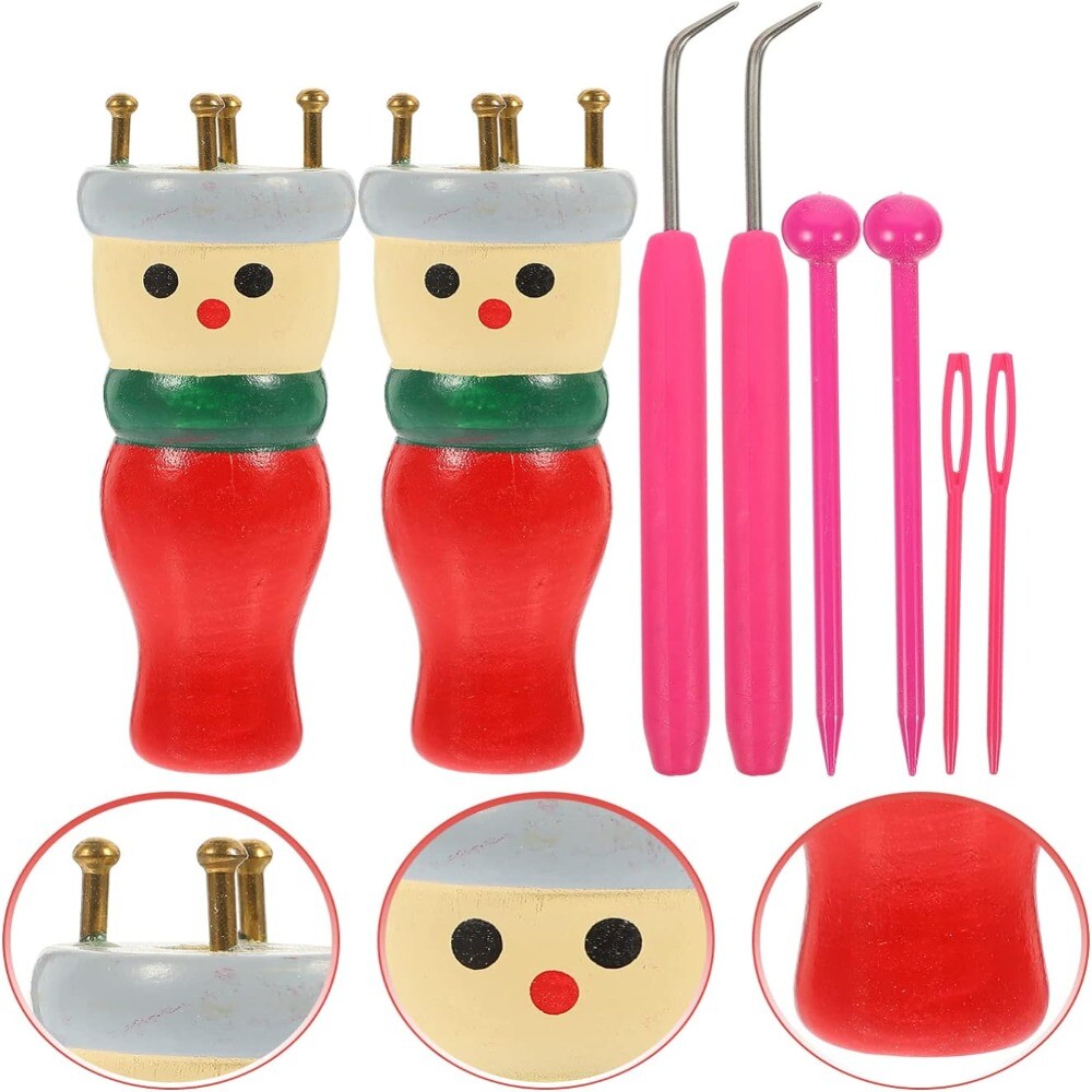 Red French Knitter Tool Wooden Knitting Rope Weaving Weaving Tools eBay