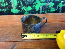 Vintage Estate Silverplate Baby Cup Oneida Silversmiths No Monogram 2" tall