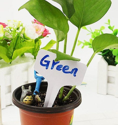 White T-Shaped Plant Labels | Color Mix Marker Seed Stake Reusable Waterproof - Bild 31 von 98