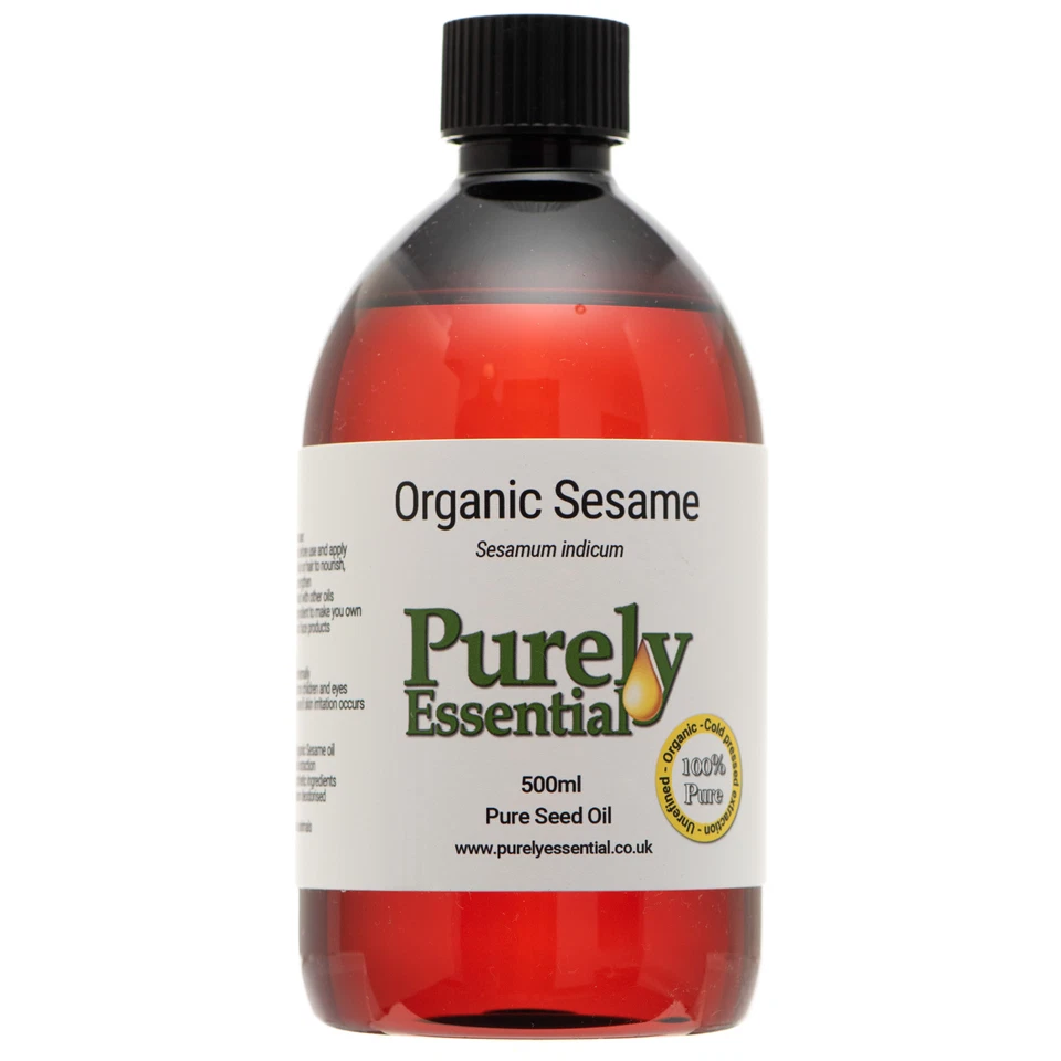 Organic Sesame Oil 50ml 100ml 500ml 100% Pure & Natural, Purely Essential