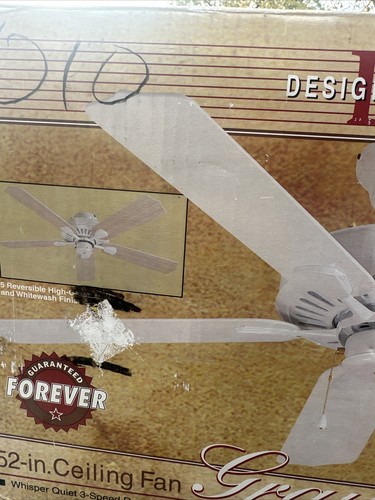 Designers Choice Grayson 55” White Ceiling Fan 5 Blades - Picture 3 of 12