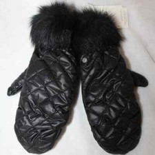 NWT UGG Women's Quilted Shearling Mittens Black S/M L/XL
