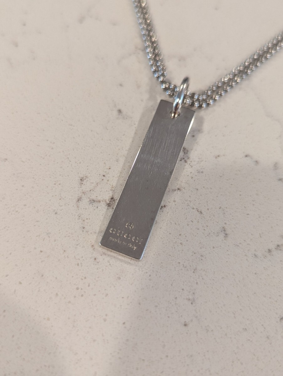 Gucci Bar Pendant & Necklace Double Bead 20