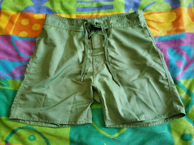 Marc by Marc Jacobs Green Hybrid Mesh Lined Drawsting Swim Trunks Medium W32×L5
