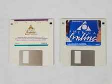 Lot Of (2) Vintage America Online AOL 3.5" Floppy Disks Windows Version 1.1 &3.0