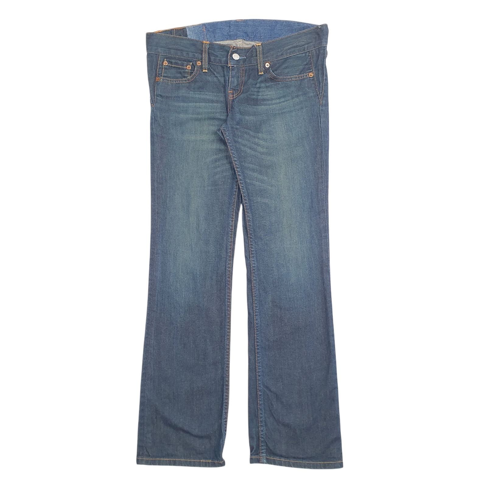LEVIS 557 Jeans Bootcut Fit Blue Denim Trousers Womens Reworked UK16