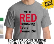Funny MAGA Vote Red Remove Every Democrat Rat Lets Go Brandon Mens T-Shirt