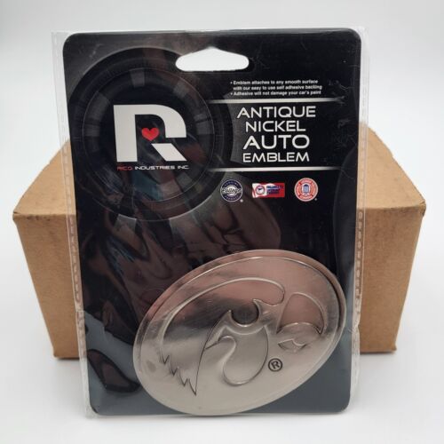 Iowa Hawkeyes Rico Industries Antique Nickle Auto Emblem Adhesive Backing