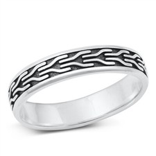 Sterling Silver 925 SIMPLE BAND DESIGN SILVER RING SIZES 5-10