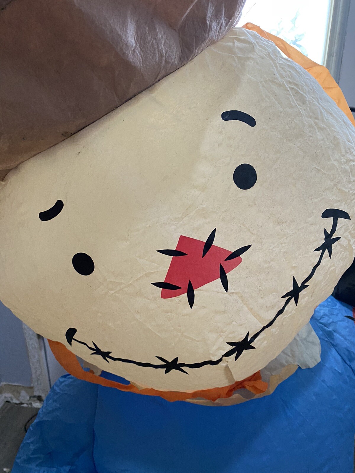 Fall Airblown Inflatable Gemmy Fall Scarecrow Pumpkin Airblown Inflatable Blow-up 4 feet tall ...