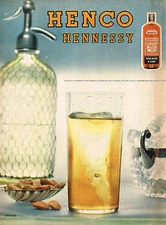 ADVERTISEMENT ADVERTISING 015 1956 HENNESSY HENCO for drinking water