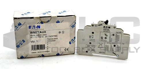 NEW EATON CUTLER HAMMER WMZTAUX AUXILIARY CONTACT 6AMP 250VAC FOR WMZT BREAKERS