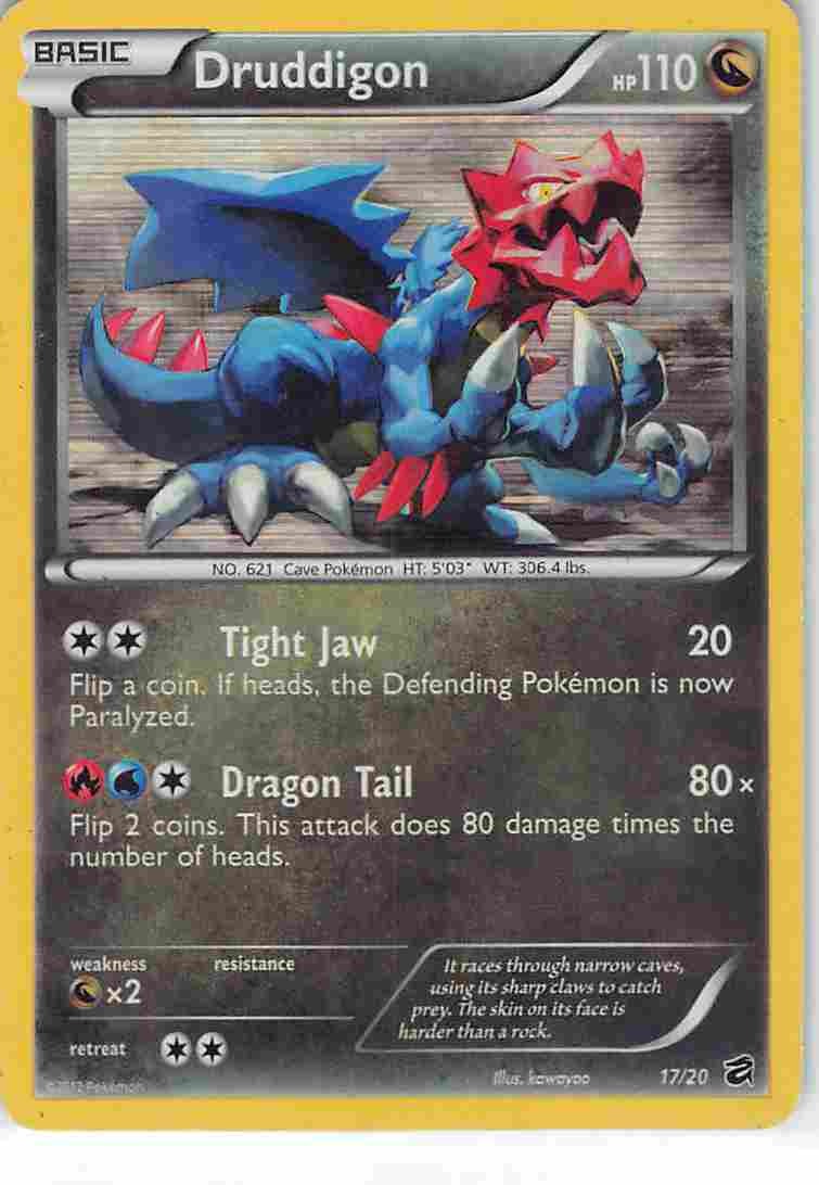 Druddigon 17/20 Holo Rare Dragon Vault Pokemon LP