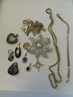 Vintage Costume Jewelry Set Gold Tone, Wearable Pieces, Lot