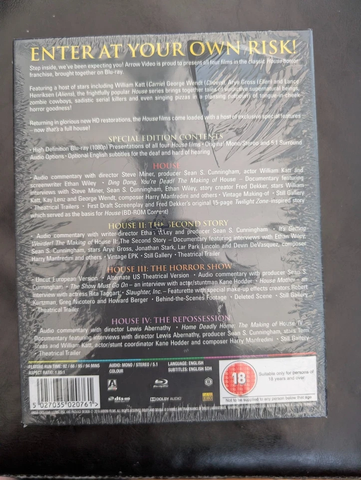 House the Collection 1-4 Blu-ray Set - Arrow Video - Region B - Image 2 of 4