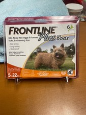 Frontline Plus for Dogs Flea and Tick Small Dog Treatment 5-22 lbs 6 Doses